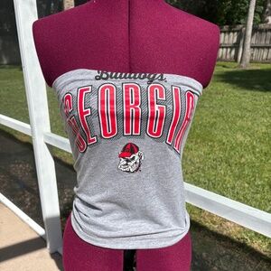 University of Georgia Bulldogs Strapless Tube Top Shirt size M